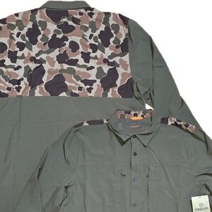 Magellan Outdoors Hunt Gear Long Sleeve Men’s Green Duck Camo Shirt Size XL NWT